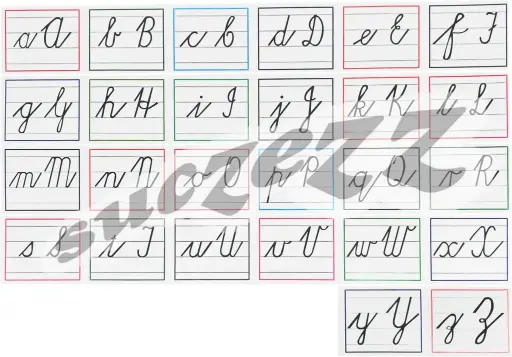 [SUC/SZ5005] FRIEZE POSTERS - CURSIVE WRITING