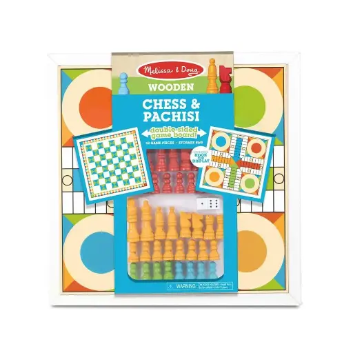 [ATF/AT30381] WOODEN CHESS & PACHISI (LUDO)