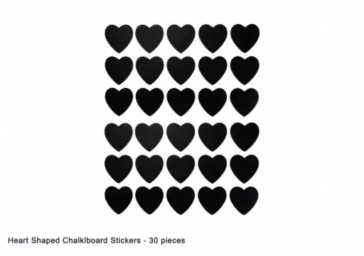 [DAL/DL0724] CHALKBOARD STICKERS 30PC HEARTS