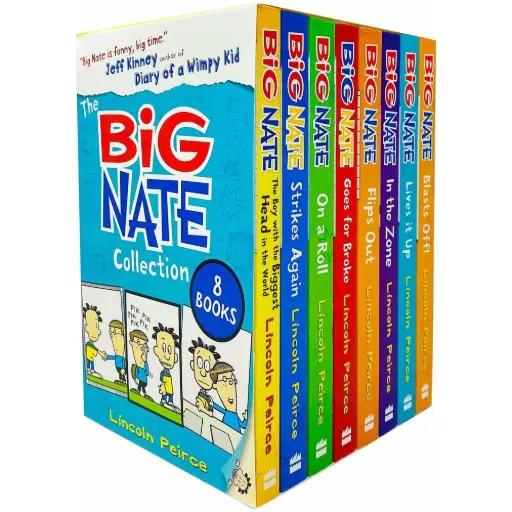 [BOO/BP1310-A] BIG NATE 8 BOOKS COLLECTION SET BY JEFF KINNEY, LINCOLN PEIRCE