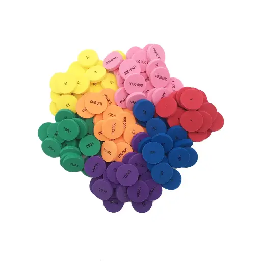 [GBG/GB6030] PLACE VALUE CHIPS 140 PCS 7 COL