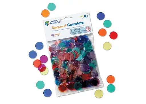 [LEA/LR0131] TRANSPARENT COUNTERS - SET OF 250