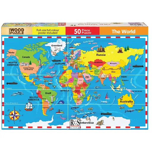 [RGS/ RGSW1653] WORLD MAP 50PC PUZZLE
