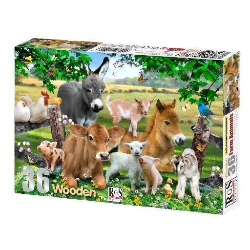[RGS/RGSW1658] WOODEN PUZZLE - FARM ANIMALS 36PCS A4