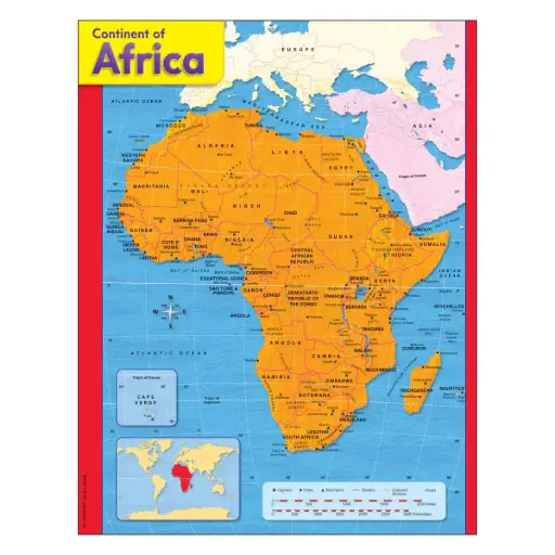 [TRE/T38138] LEARNING CHART: THE CONTINENT OF AFRICA